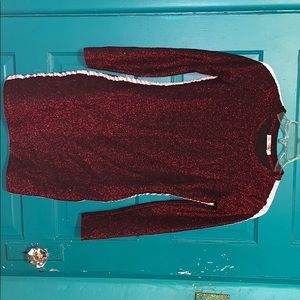 Heart and Hips Sparkly Red Wine Dress